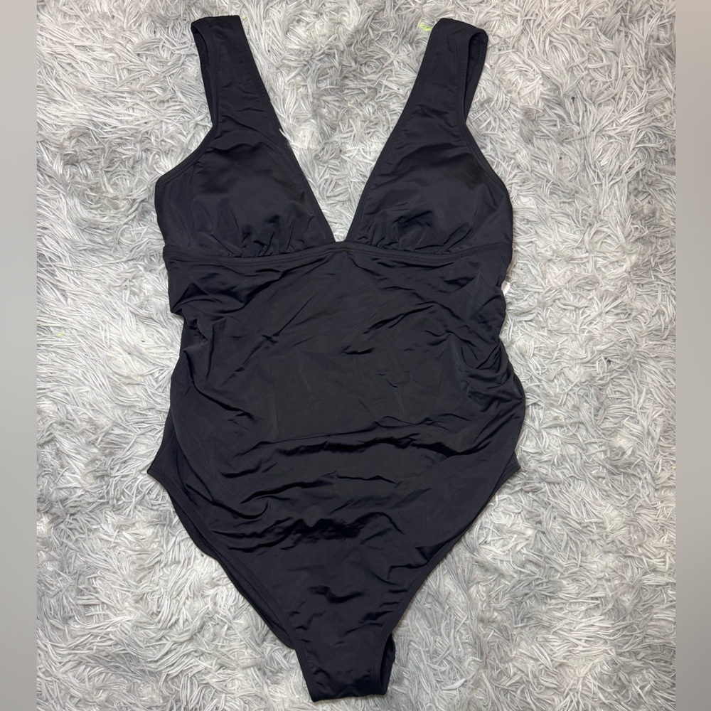 Isabel Maternity by Ingrid & Isabel Black One-Piece Swimsuit